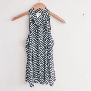 decree | patterned tank with tie neck